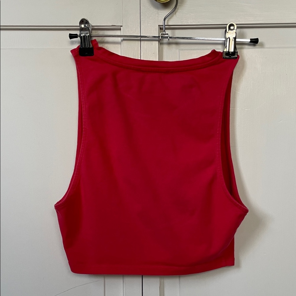 Zara Bold Red Crop Top - Picture 5 of 6